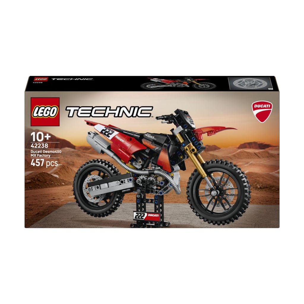 樂高與益智玩具:  杜卡迪Desmo450 MX工廠摩托車 LEGO TECHNIC 42238 (457個細節) 
