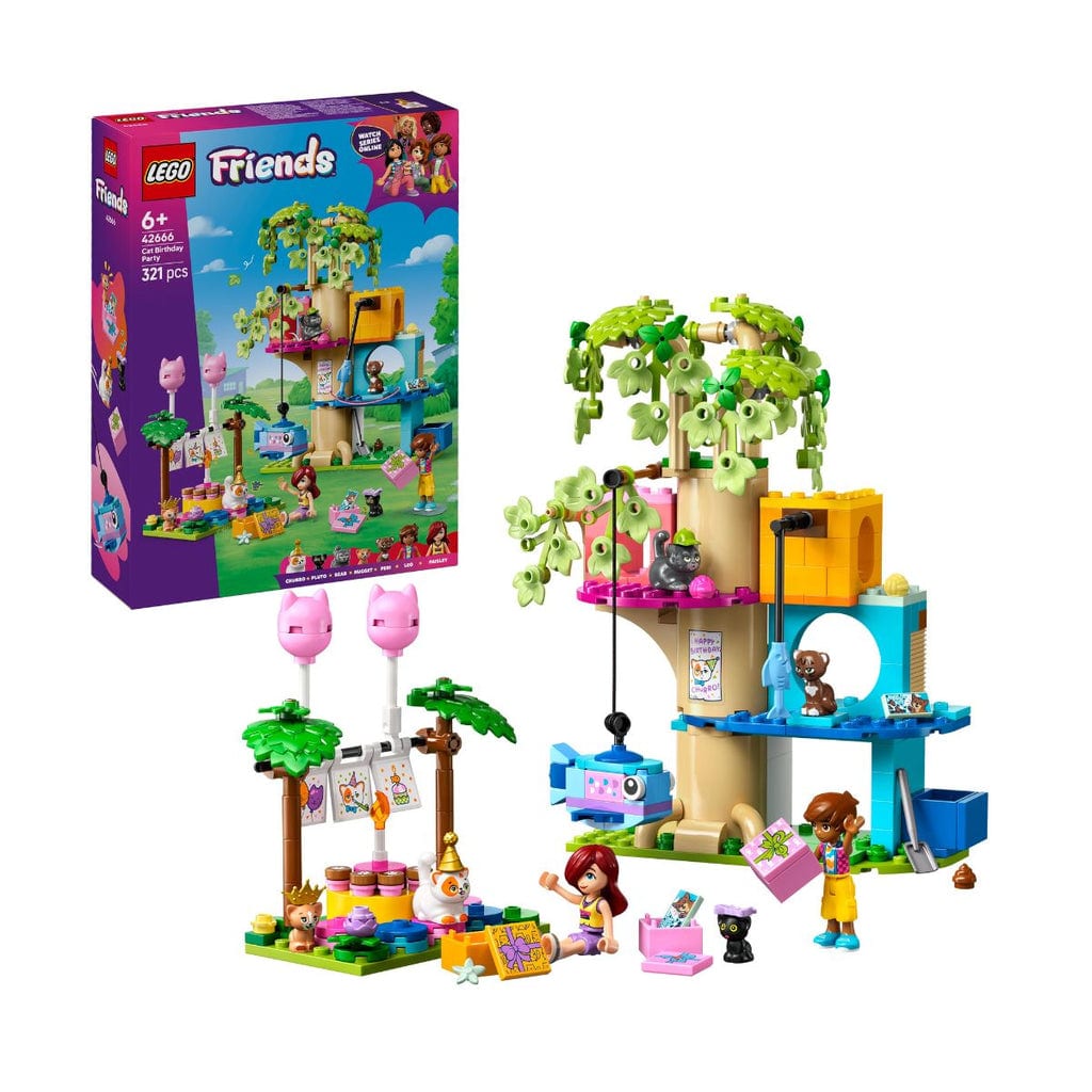 樂高與益智玩具:  樹屋與小貓生日派對 LEGO FRIENDS 42666 (321個零件) 