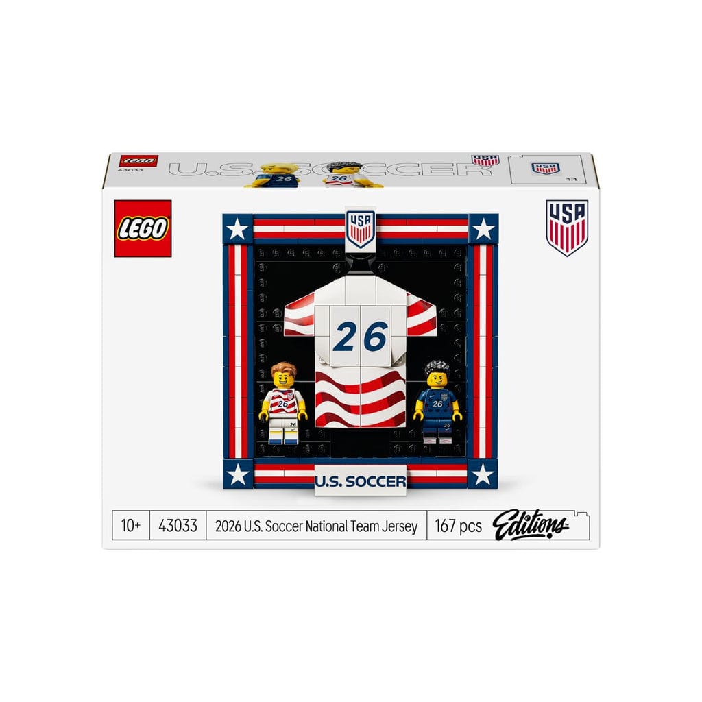 樂高與益智玩具:  美國足球隊2026球衣牆面掛畫拼裝玩具 LEGO EDITIONS SPORTS 43033 