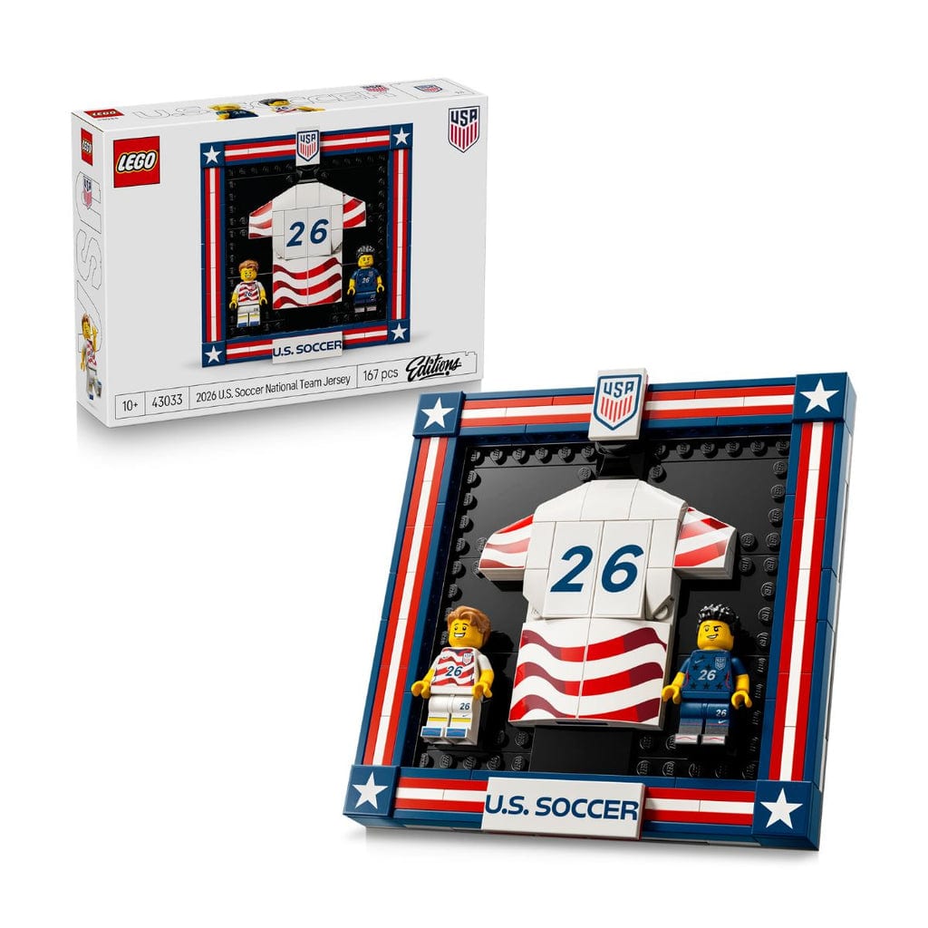樂高與益智玩具:  美國足球隊2026球衣牆面掛畫拼裝玩具 LEGO EDITIONS SPORTS 43033 