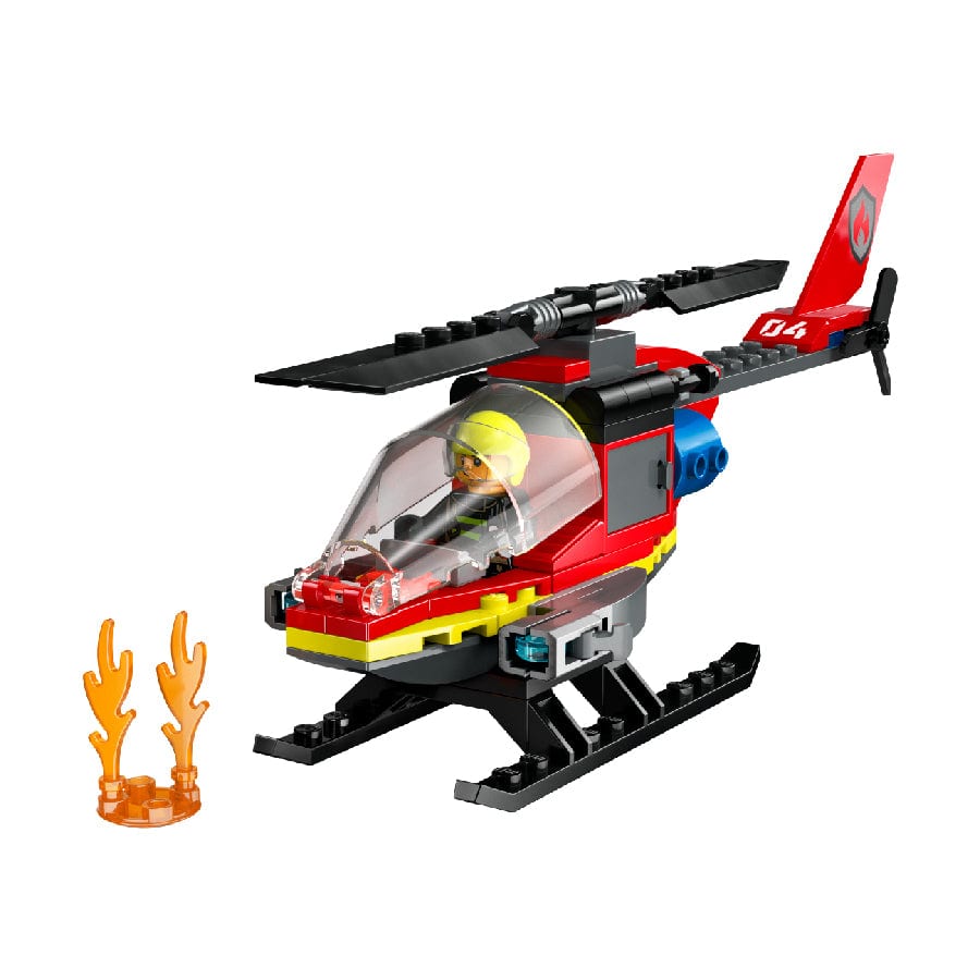  Đồ Chơi Lắp Ráp Trực thăng cứu hỏa LEGO CITY 60411 (85 chi tiết) 
