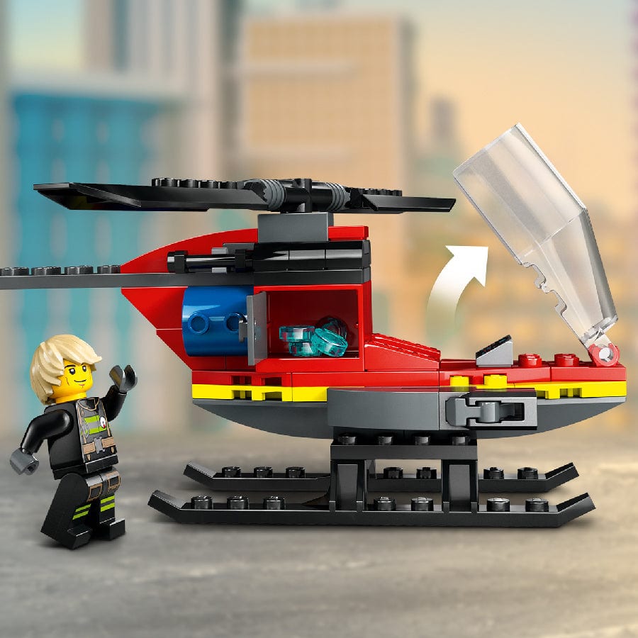  Đồ Chơi Lắp Ráp Trực thăng cứu hỏa LEGO CITY 60411 (85 chi tiết) 