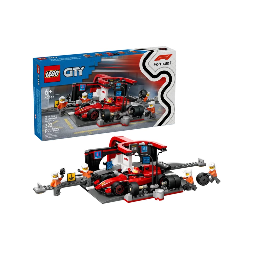 樂高與益智玩具:  F1 維修站拼裝玩具 LEGO CITY 60443 