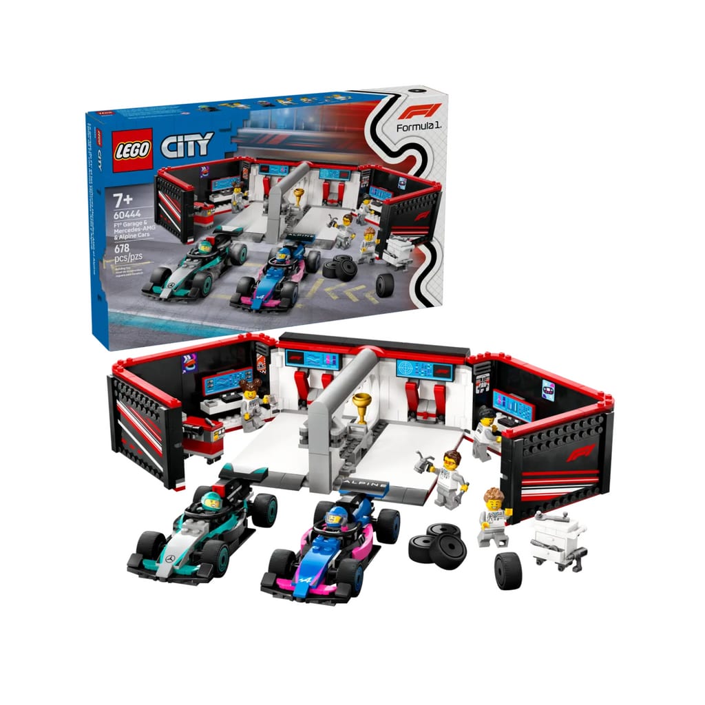 樂高與益智玩具:  F1 車庫拼裝玩具 LEGO CITY 60444 (678 件) 
