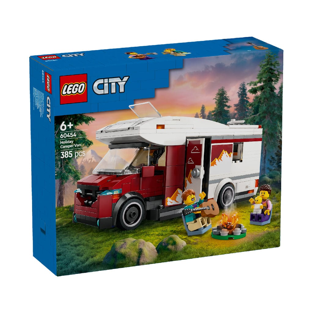 樂高與益智玩具:  旅行廂型車拼裝玩具 LEGO CITY 60454 (385 件) 