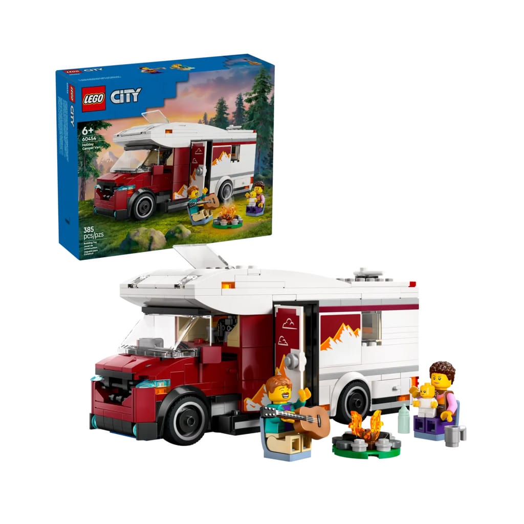 樂高與益智玩具:  旅行廂型車拼裝玩具 LEGO CITY 60454 (385 件) 