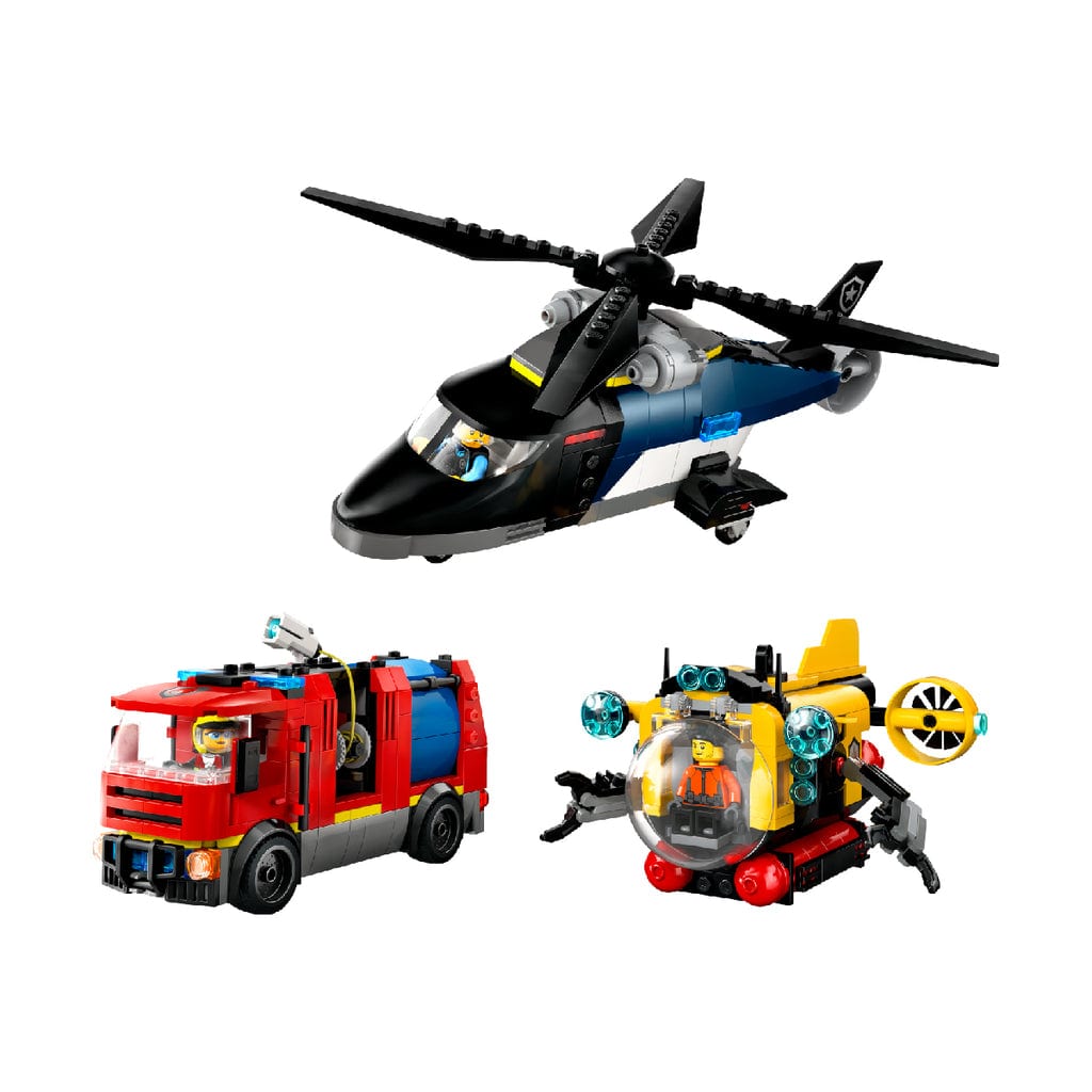  Đồ Chơi Lắp Ráp Máy Bay Trực Thăng, Xe Cứu Hỏa LEGO CITY 60462 (874 chi tiết) 