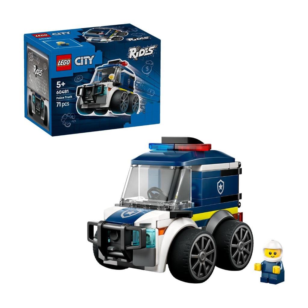 樂高與益智玩具:  警車拼裝玩具 LEGO CITY 60481 (71個零件) 