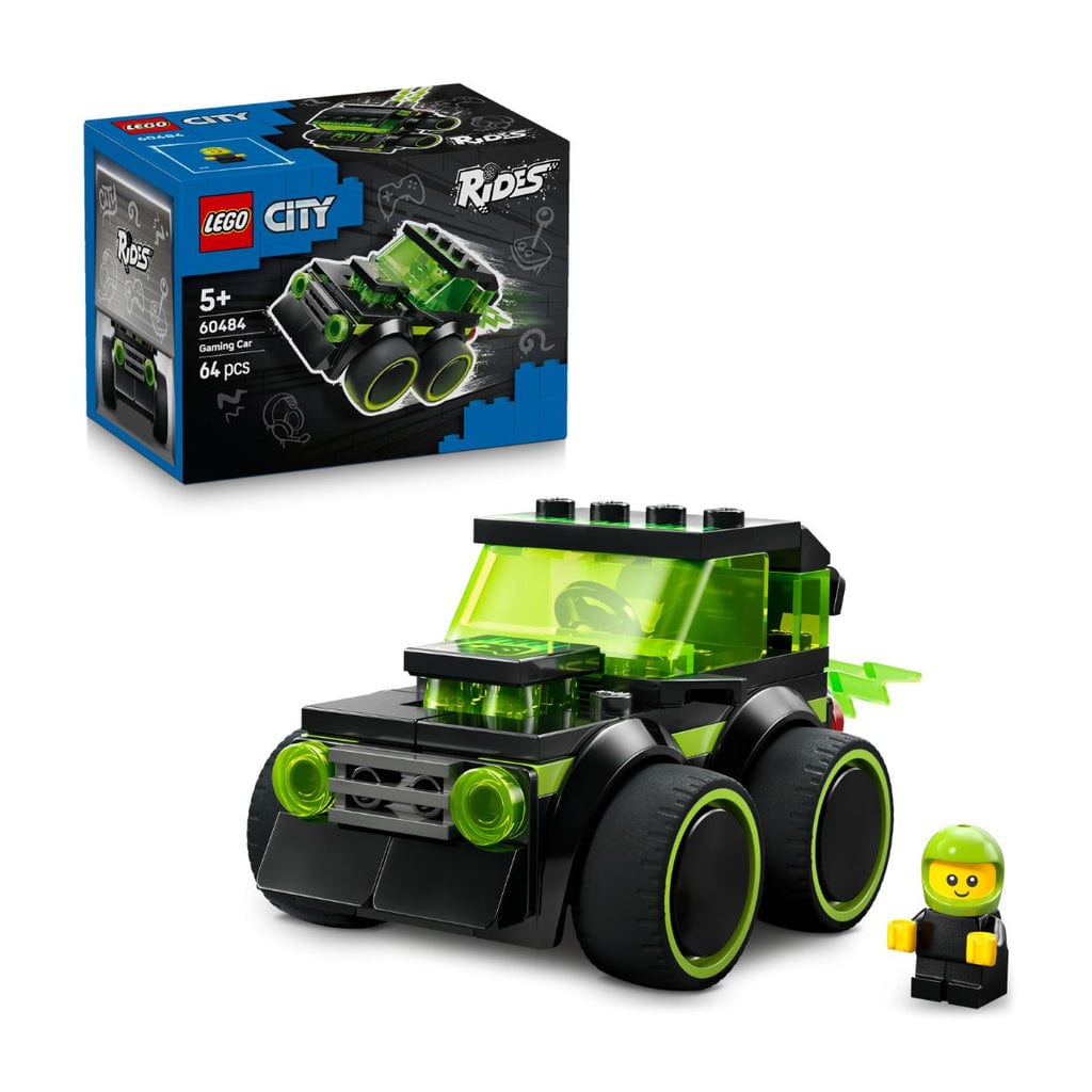 樂高與益智玩具:  遊戲風格賽車拼裝玩具 LEGO CITY 60484 (64個零件) 