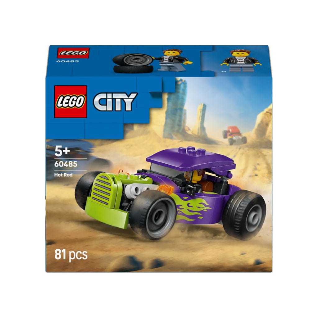 樂高與益智玩具:  復古熱棒車拼裝玩具 LEGO CITY 60485 (81個零件) 