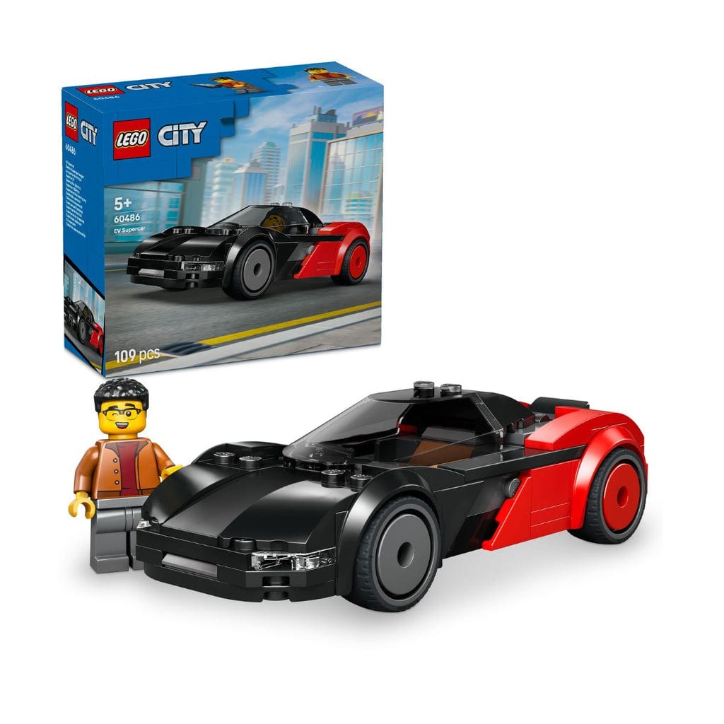 樂高與益智玩具:  電動跑車拼裝玩具 LEGO CITY 60486 (109個零件) 
