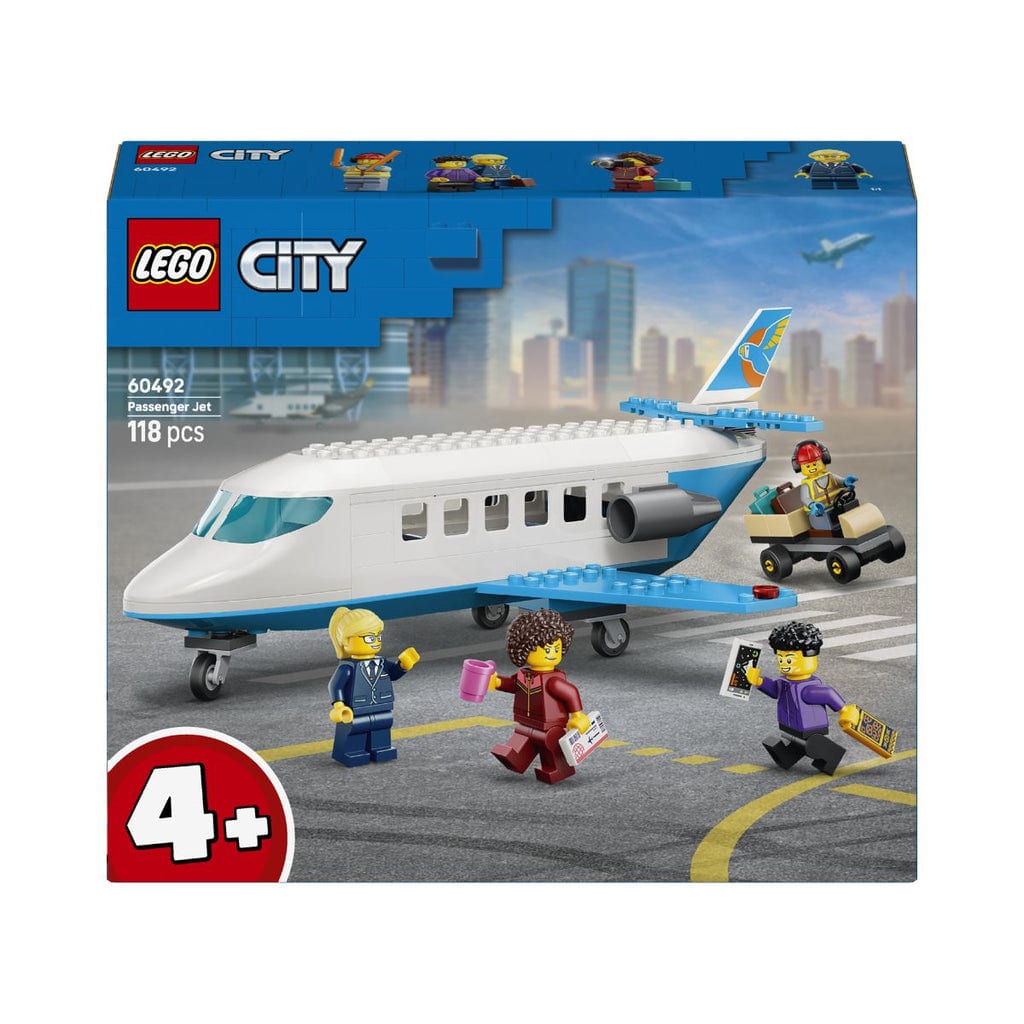 樂高與益智玩具:  樂高城市客機拼裝玩具60492（118個零件） 