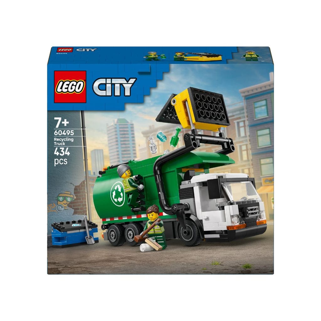 樂高與益智玩具:  回收垃圾車拼裝玩具 LEGO CITY 60495 (434個零件) 