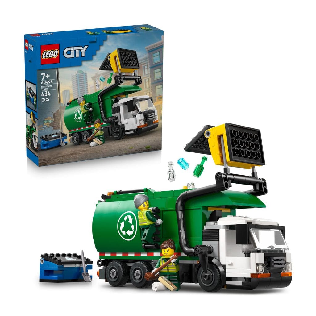 樂高與益智玩具:  回收垃圾車拼裝玩具 LEGO CITY 60495 (434個零件) 