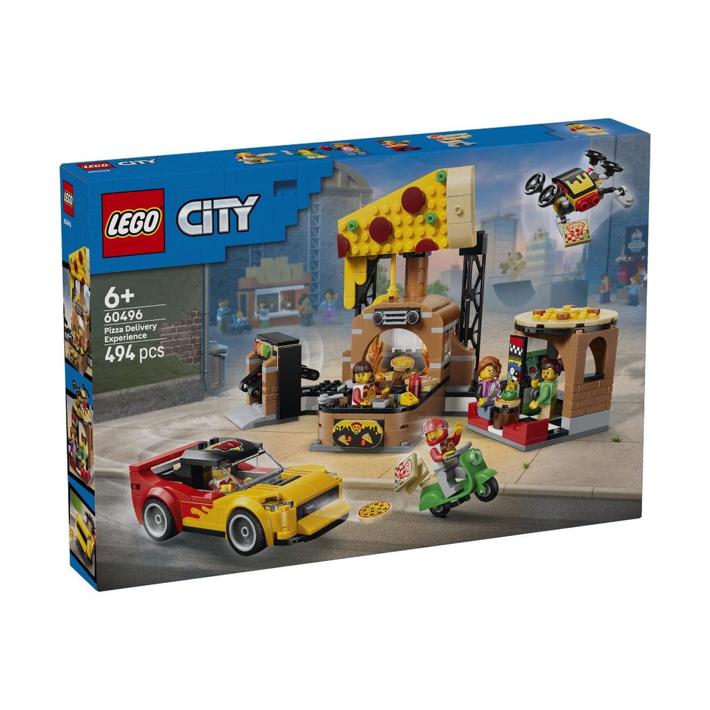  Đồ Chơi Lắp Ráp Quầy Bán Và Bộ Phương Tiện Giao Bánh Pizza LEGO CITY 60496 (494 chi tiết) 