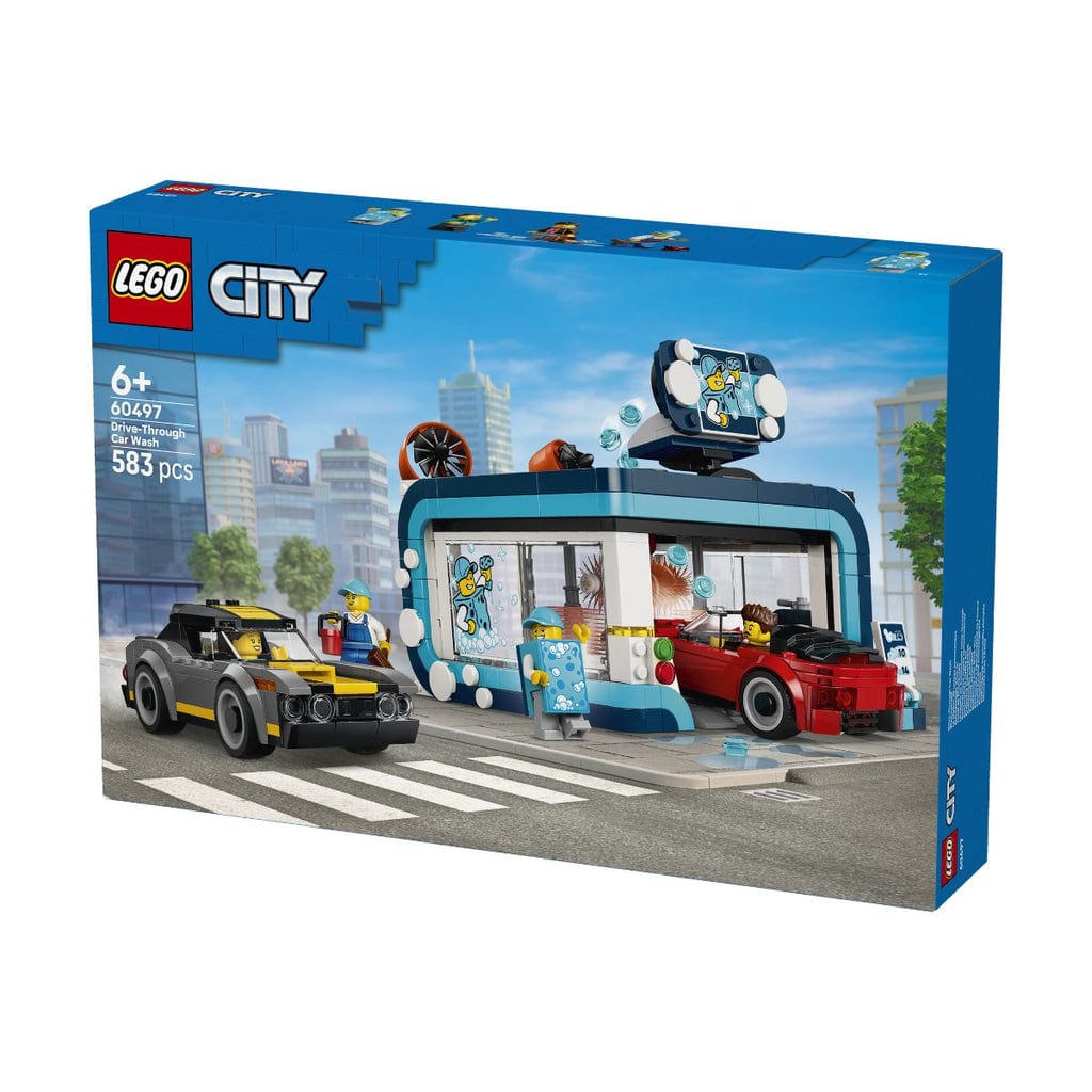 樂高與益智玩具:  樂高城市自動洗車站拼裝玩具60497（583個零件） 