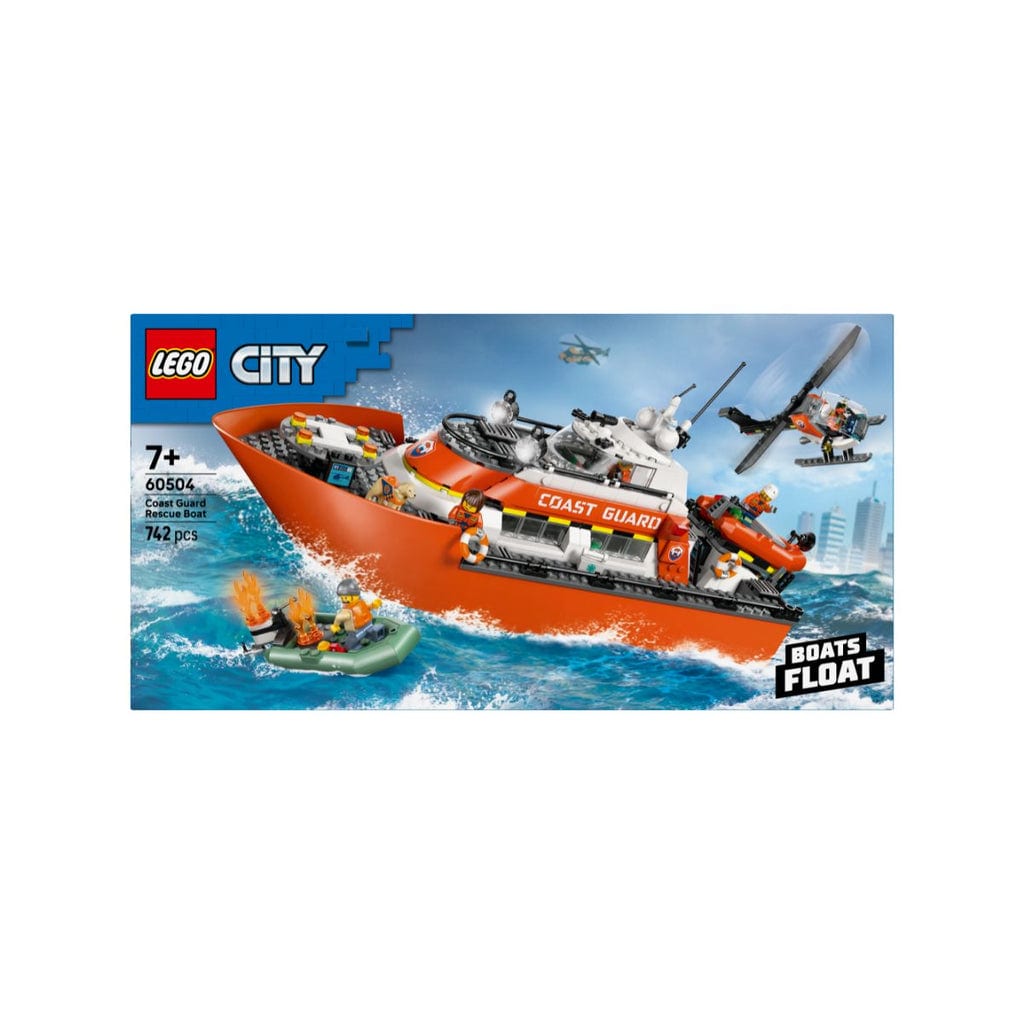 樂高與益智玩具:  救援船與海岸警衛直升機拼裝玩具 LEGO CITY 60504 (742個零件) 