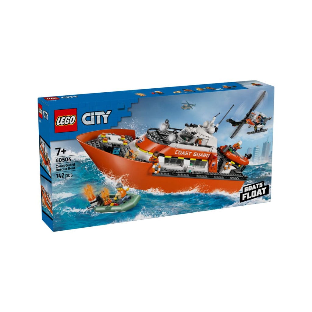  Đồ Chơi Lắp Ráp Tàu Cứu Hộ Và Trực Thăng Bảo Vệ Bờ Biển LEGO CITY 60504 (742 chi tiết) 