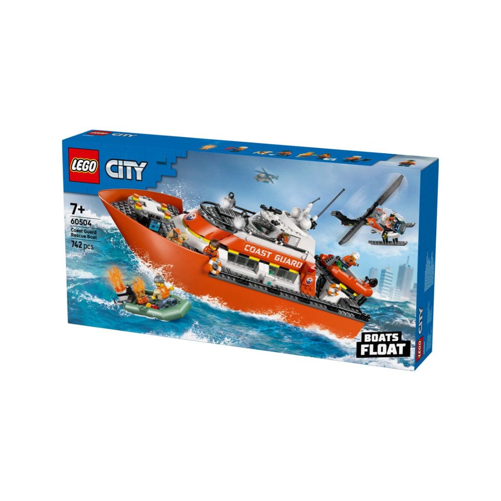  Đồ Chơi Lắp Ráp Tàu Cứu Hộ Và Trực Thăng Bảo Vệ Bờ Biển LEGO CITY 60504 (742 chi tiết) 