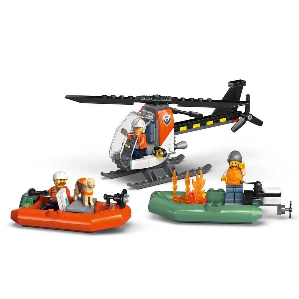  Đồ Chơi Lắp Ráp Tàu Cứu Hộ Và Trực Thăng Bảo Vệ Bờ Biển LEGO CITY 60504 (742 chi tiết) 