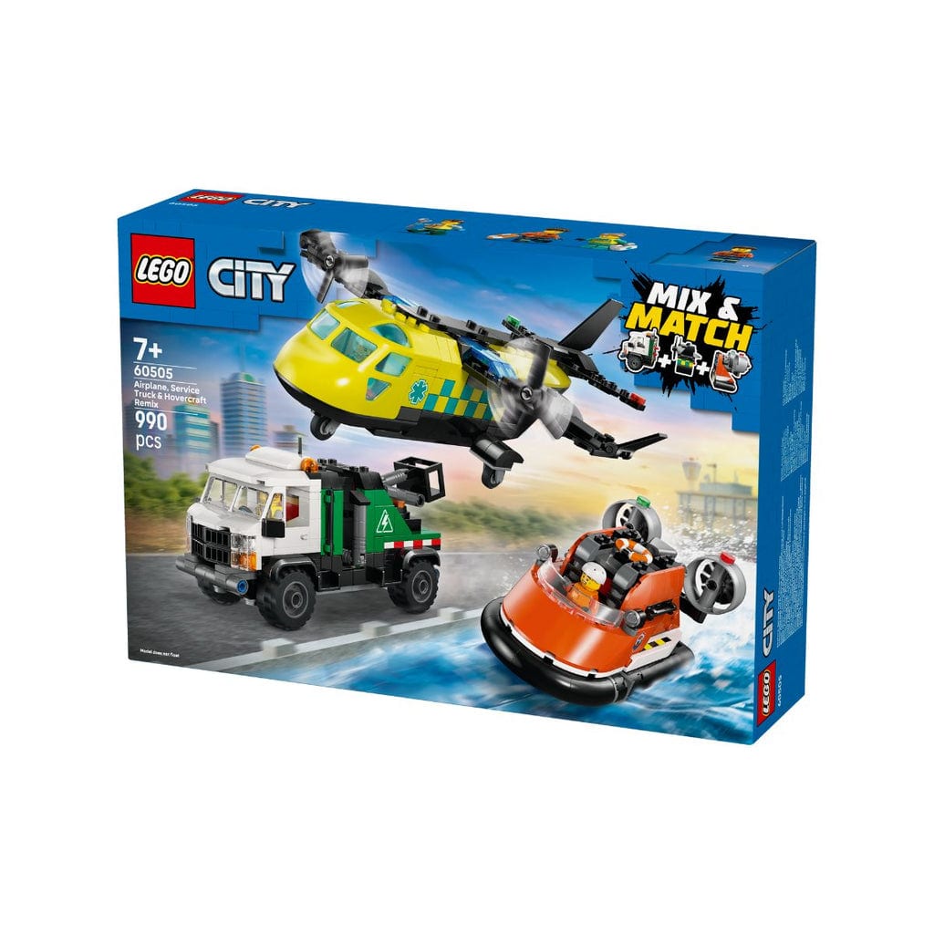 Đồ Chơi Lắp Ráp Máy Bay Xe Tải 服務 Và Tàu Đệm Khí LEGO CITY 60505 (990 chi tiết) 
