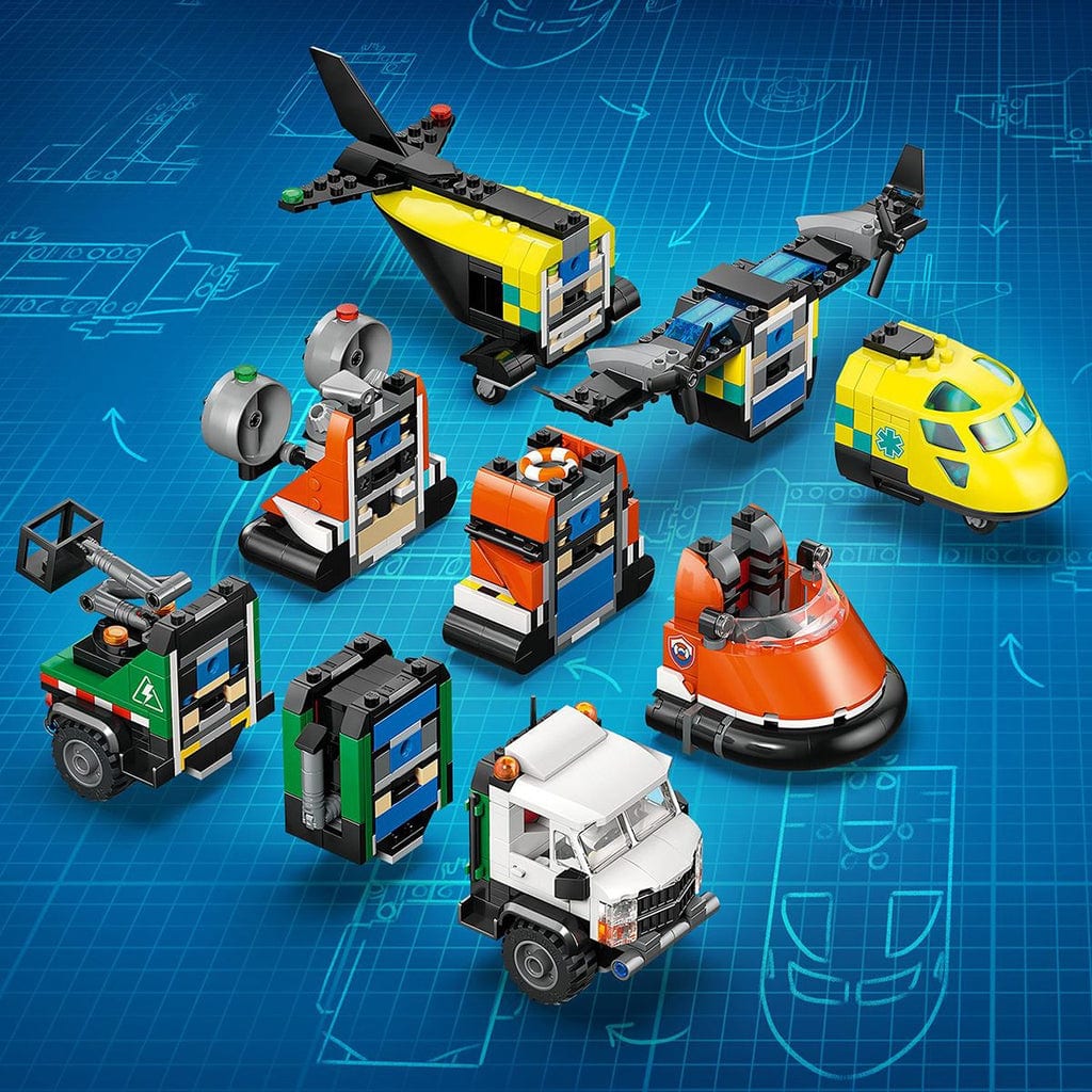  Đồ Chơi Lắp Ráp Máy Bay Xe Tải 服務 Và Tàu Đệm Khí LEGO CITY 60505 (990 chi tiết) 
