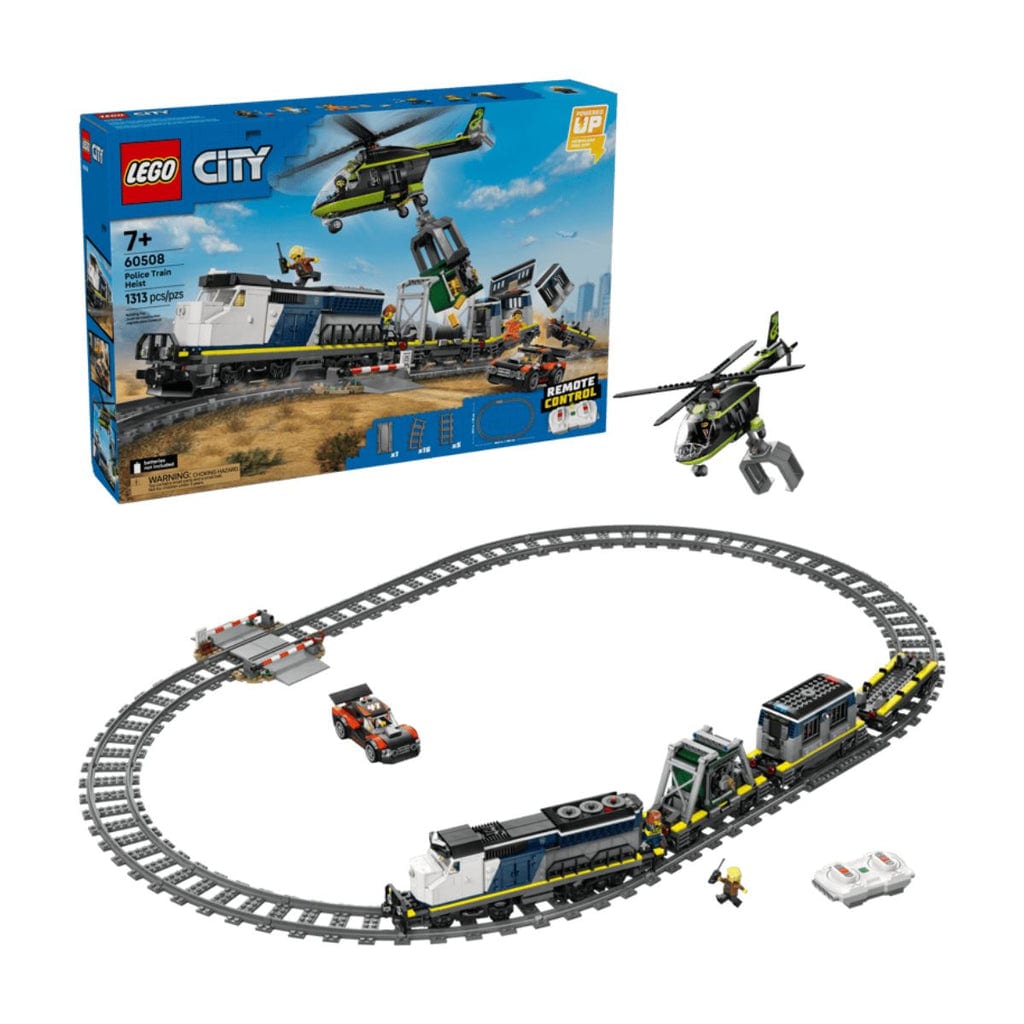 LEGO et jouets éducatifs:  Jouet de construction Braquage de train de police LEGO CITY 60508 (1313 pièces) 