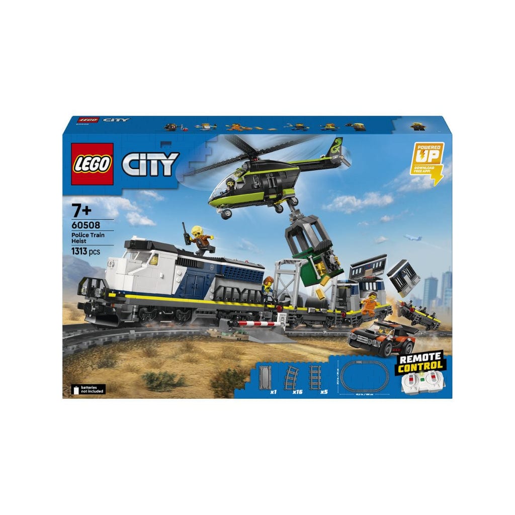 LEGO et jouets éducatifs:  Jouet de construction Braquage de train de police LEGO CITY 60508 (1313 pièces) 