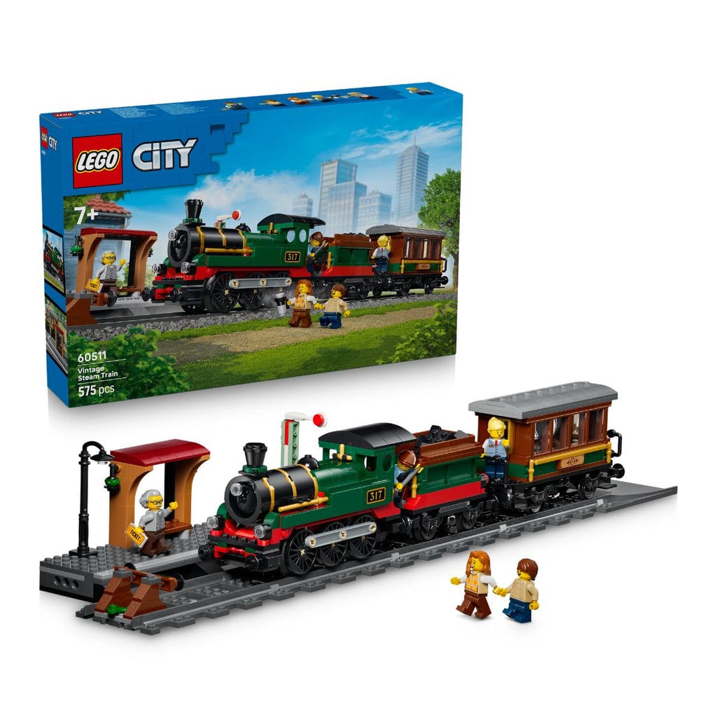 樂高與益智玩具:  經典蒸汽火車拼裝玩具 LEGO CITY 60511 (575個零件) 