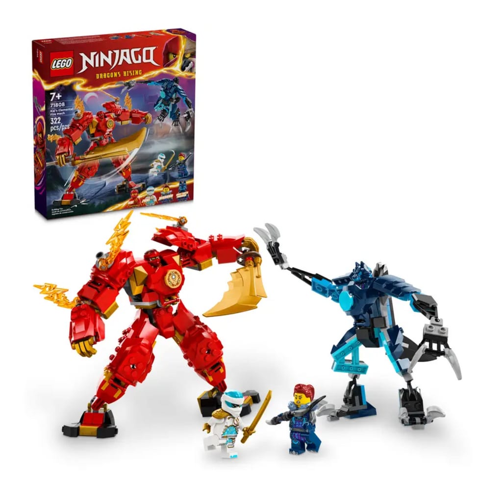 樂高與益智玩具:  樂高NINJAGO Kai的火焰戰甲71808（322個零件） 