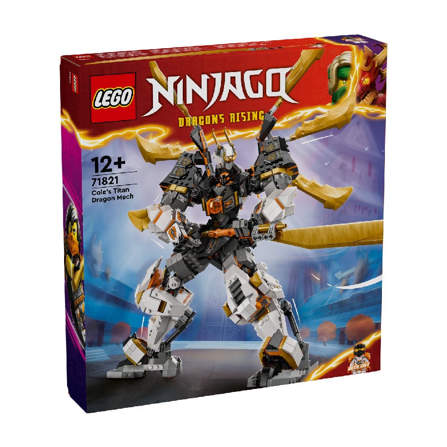 樂高與益智玩具:  科爾的泰坦龍戰甲拼裝玩具 LEGO NINJAGO 71821 (1055 件) 