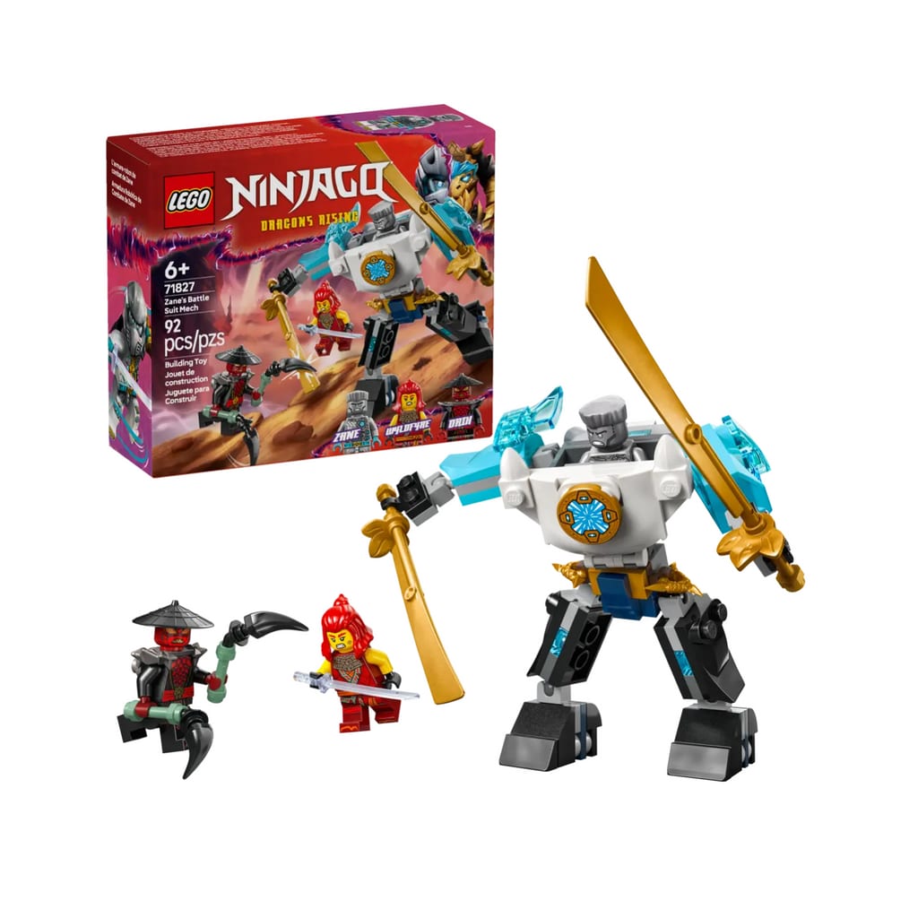 樂高與益智玩具:  Zane 的盔甲拼裝玩具 LEGO NINJAGO 71827 (92 件) 