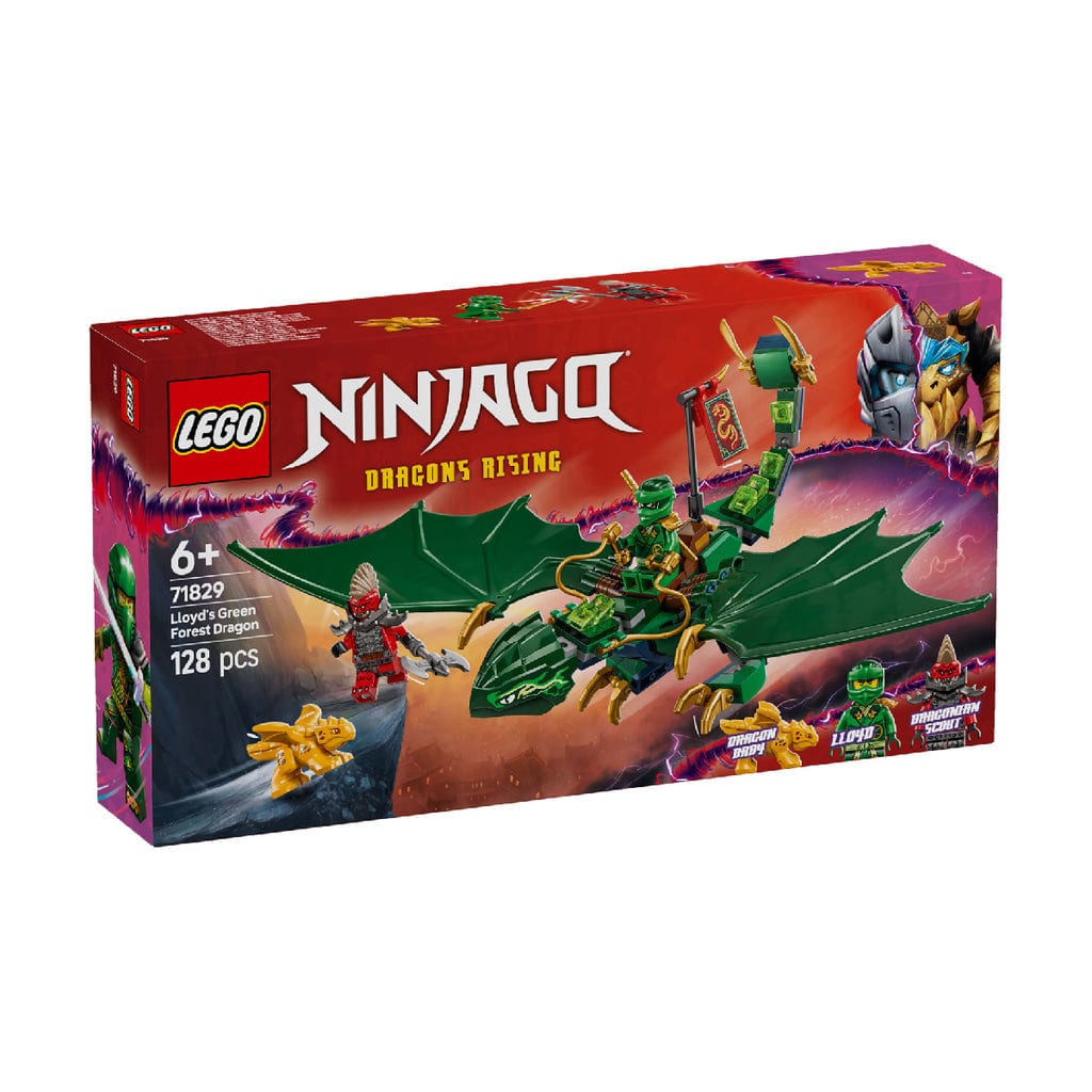 樂高與益智玩具:  樂高NINJAGO Lloyd的綠色森林龍71829（128個零件） 