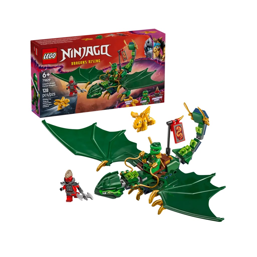 樂高與益智玩具:  樂高NINJAGO Lloyd的綠色森林龍71829（128個零件） 
