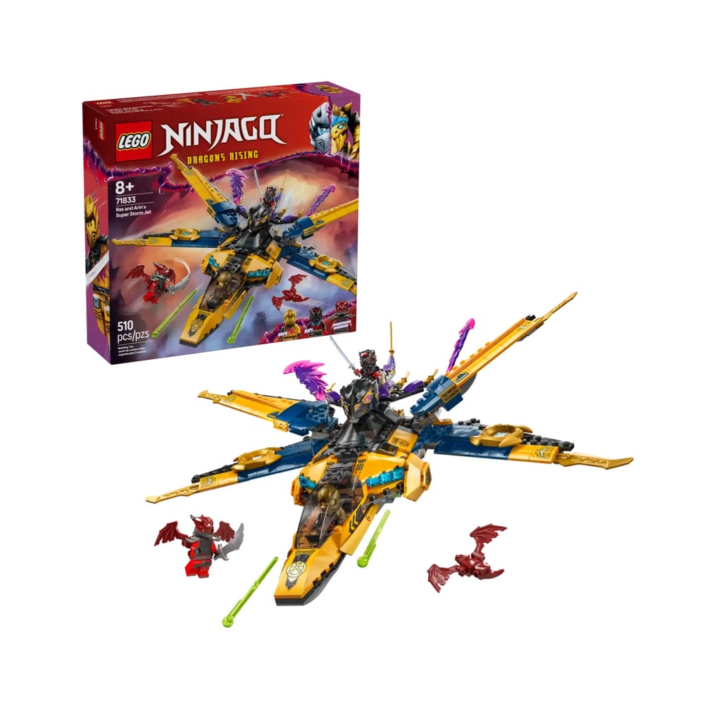 樂高與益智玩具:  Arin 的盔甲和戰鬥機拼裝玩具 LEGO NINJAGO 71833 (510 件) 