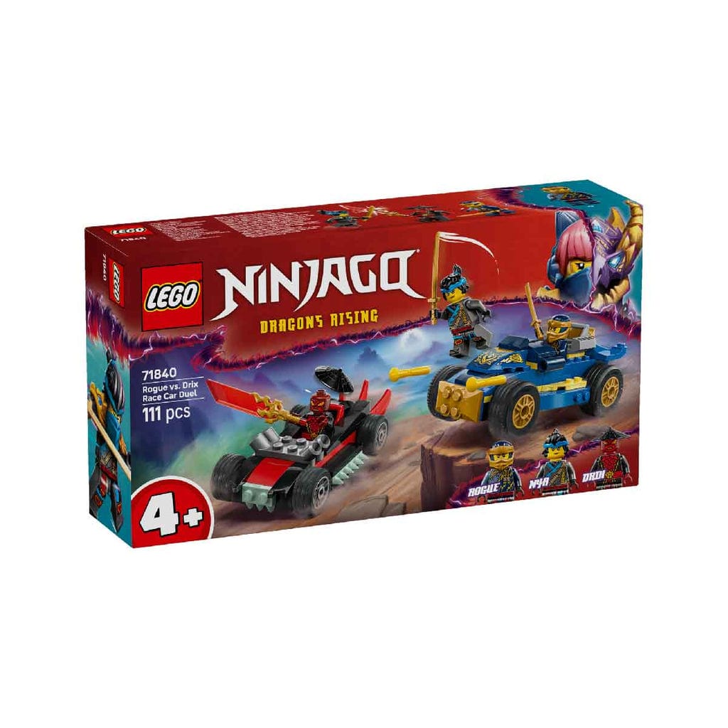 樂高與益智玩具:  羅格與德里克：超級跑車之戰 LEGO NINJAGO 71840 (111個零件) 