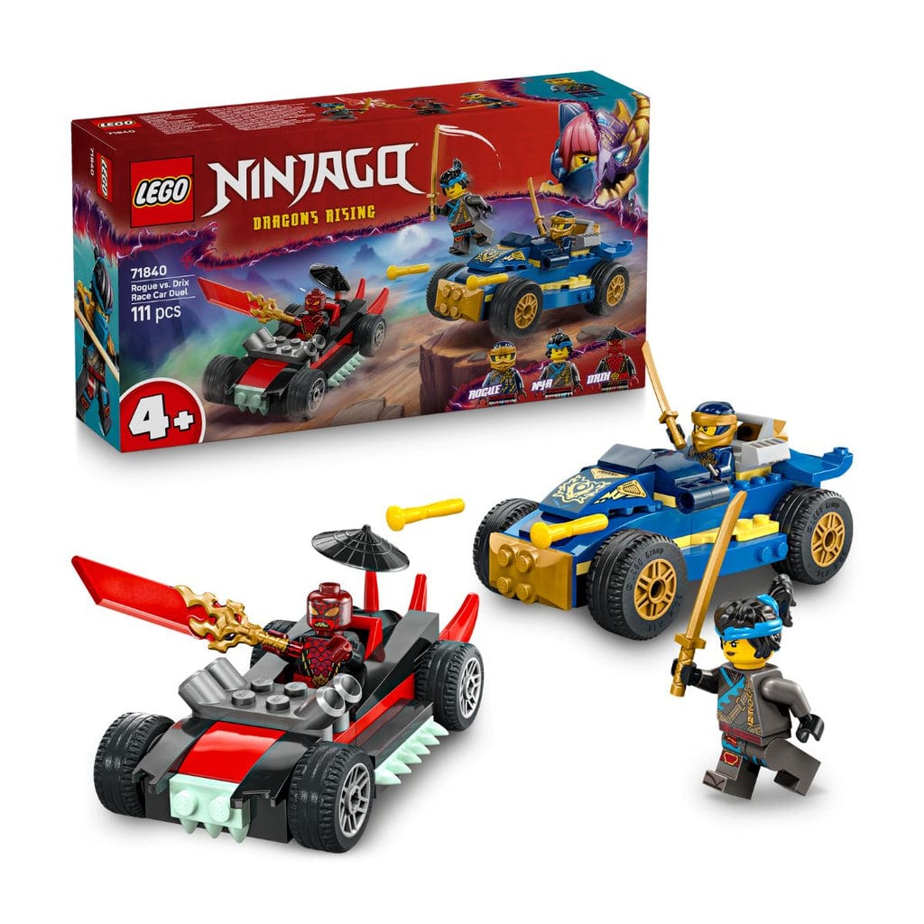 樂高與益智玩具:  羅格與德里克：超級跑車之戰 LEGO NINJAGO 71840 (111個零件) 