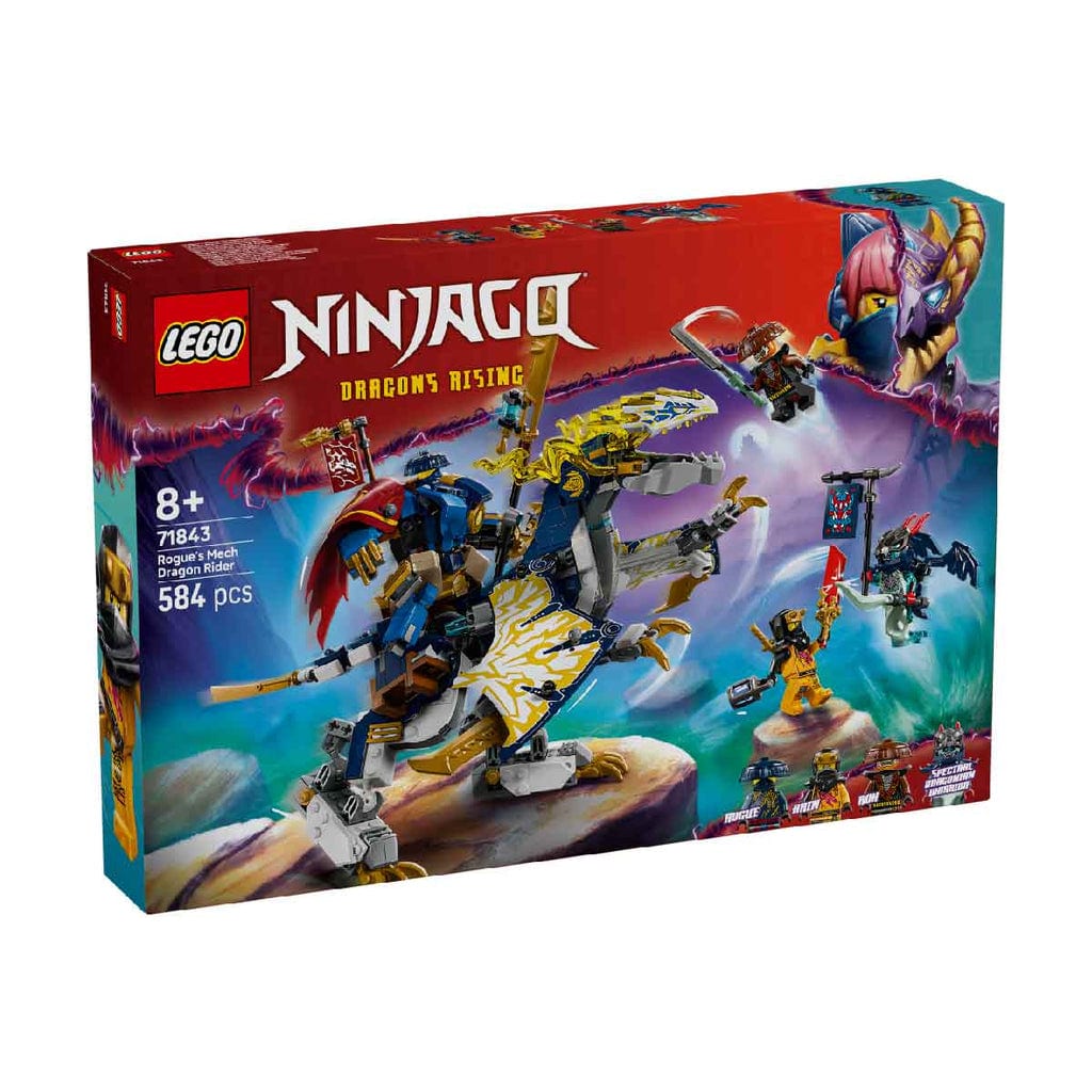 樂高與益智玩具:  樂高NINJAGO Rogue與戰鬥龍機器71843（584個零件） 