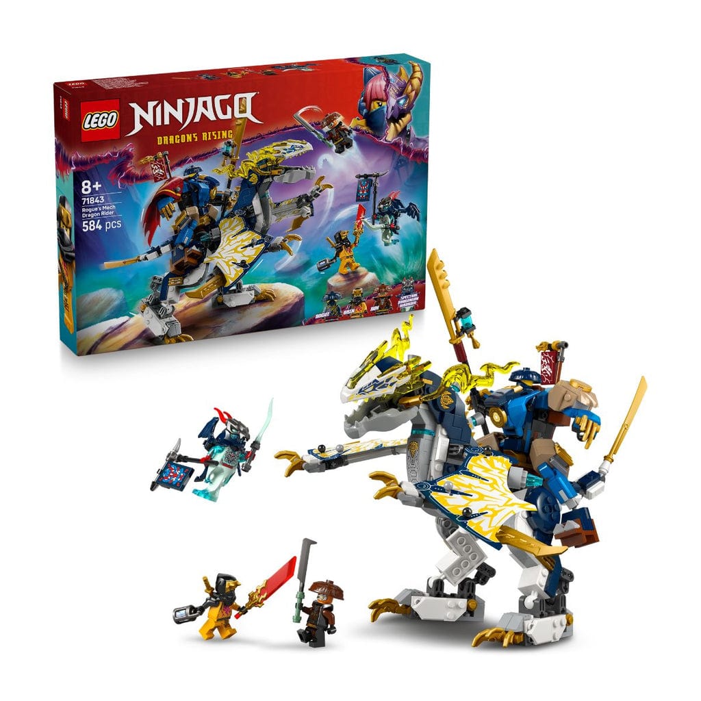 樂高與益智玩具:  樂高NINJAGO Rogue與戰鬥龍機器71843（584個零件） 