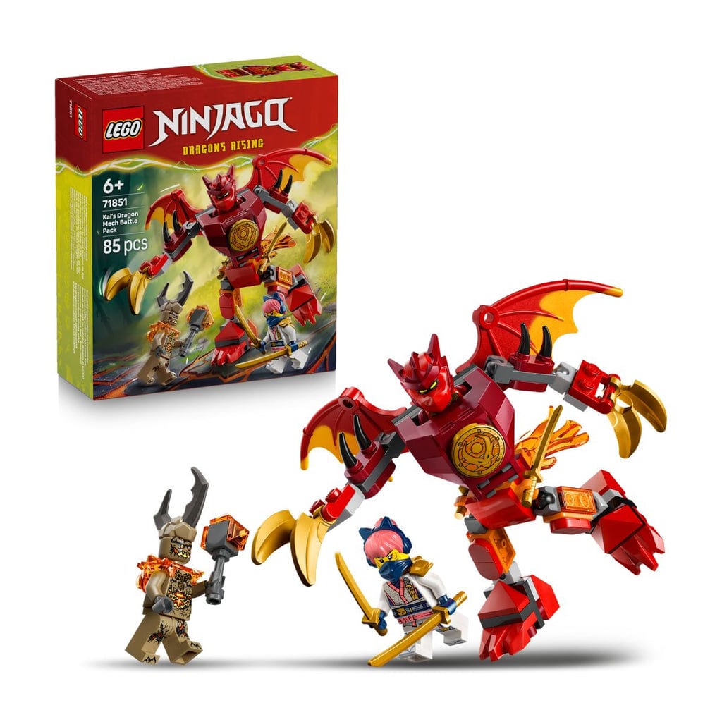 樂高與益智玩具:  凱的龍甲戰鬥套裝 LEGO NINJAGO 71851 (85 件) 