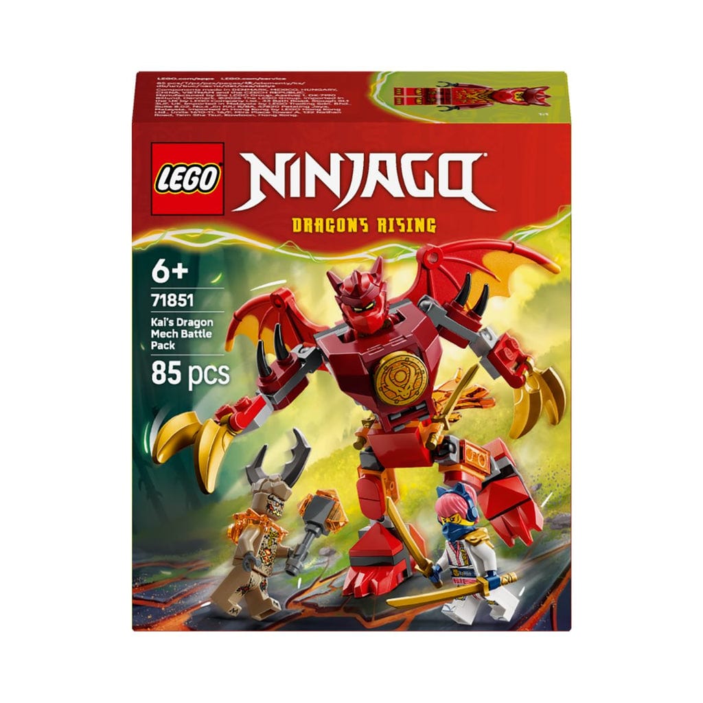 樂高與益智玩具:  凱的龍甲戰鬥套裝 LEGO NINJAGO 71851 (85 件) 