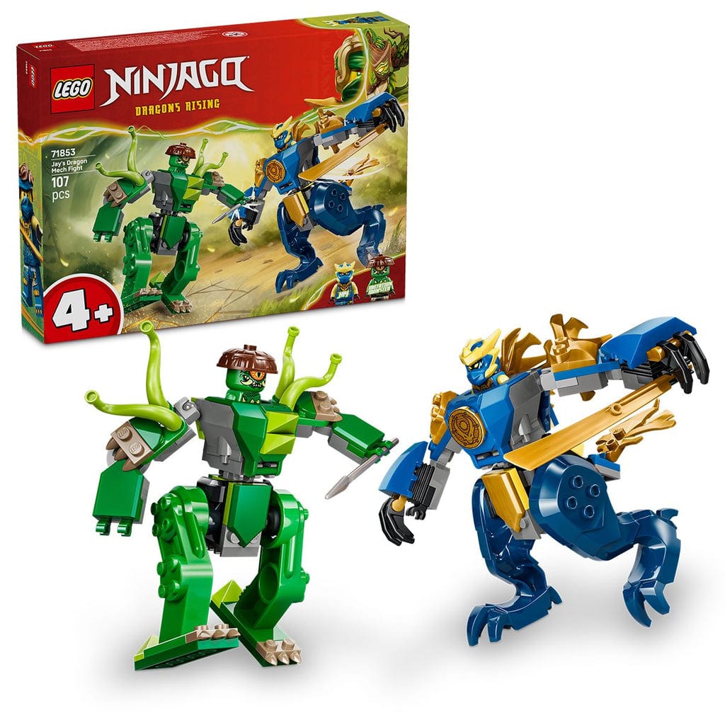 樂高與益智玩具:  傑的龍戰甲拼裝玩具 LEGO NINJAGO 71853 (107個零件) 