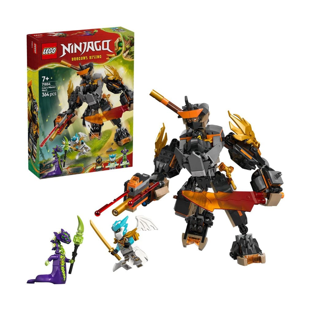 樂高與益智玩具:  科爾的戰甲與贊恩的龍拼裝玩具 LEGO NINJAGO 71854 