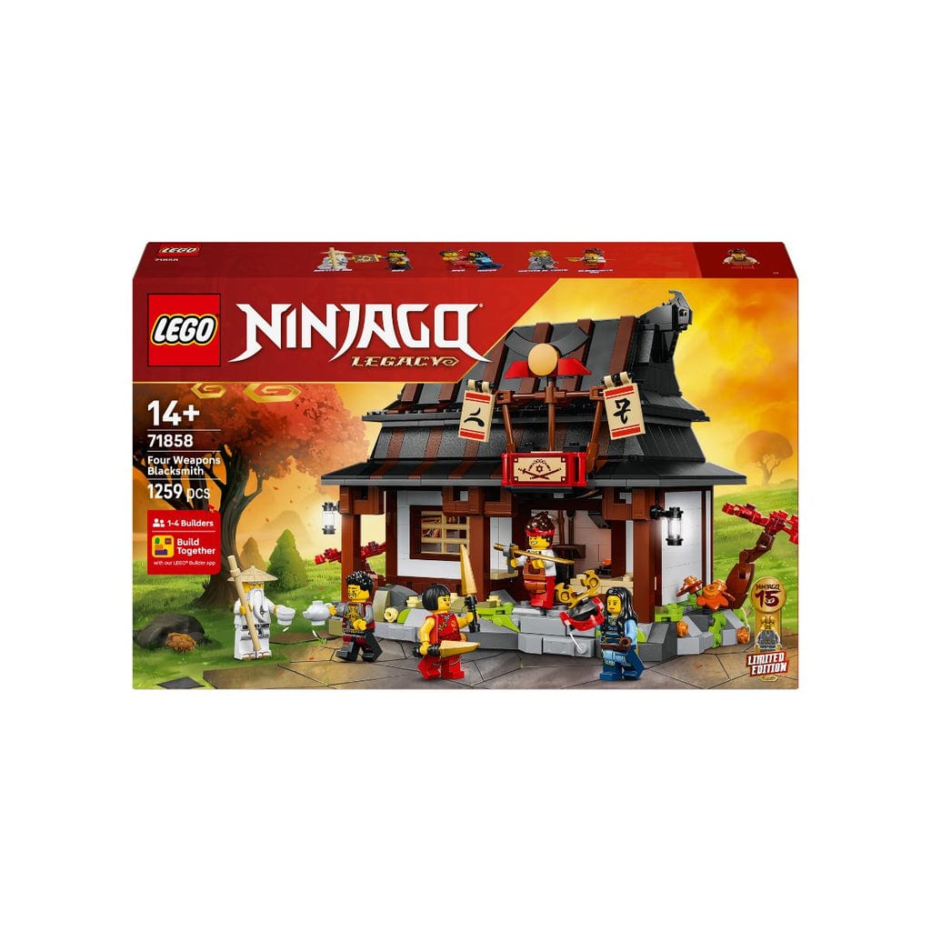 樂高與益智玩具:  四武器鐵匠：LEGO NINJAGO 15週年紀念 71858 (1259個細節) 