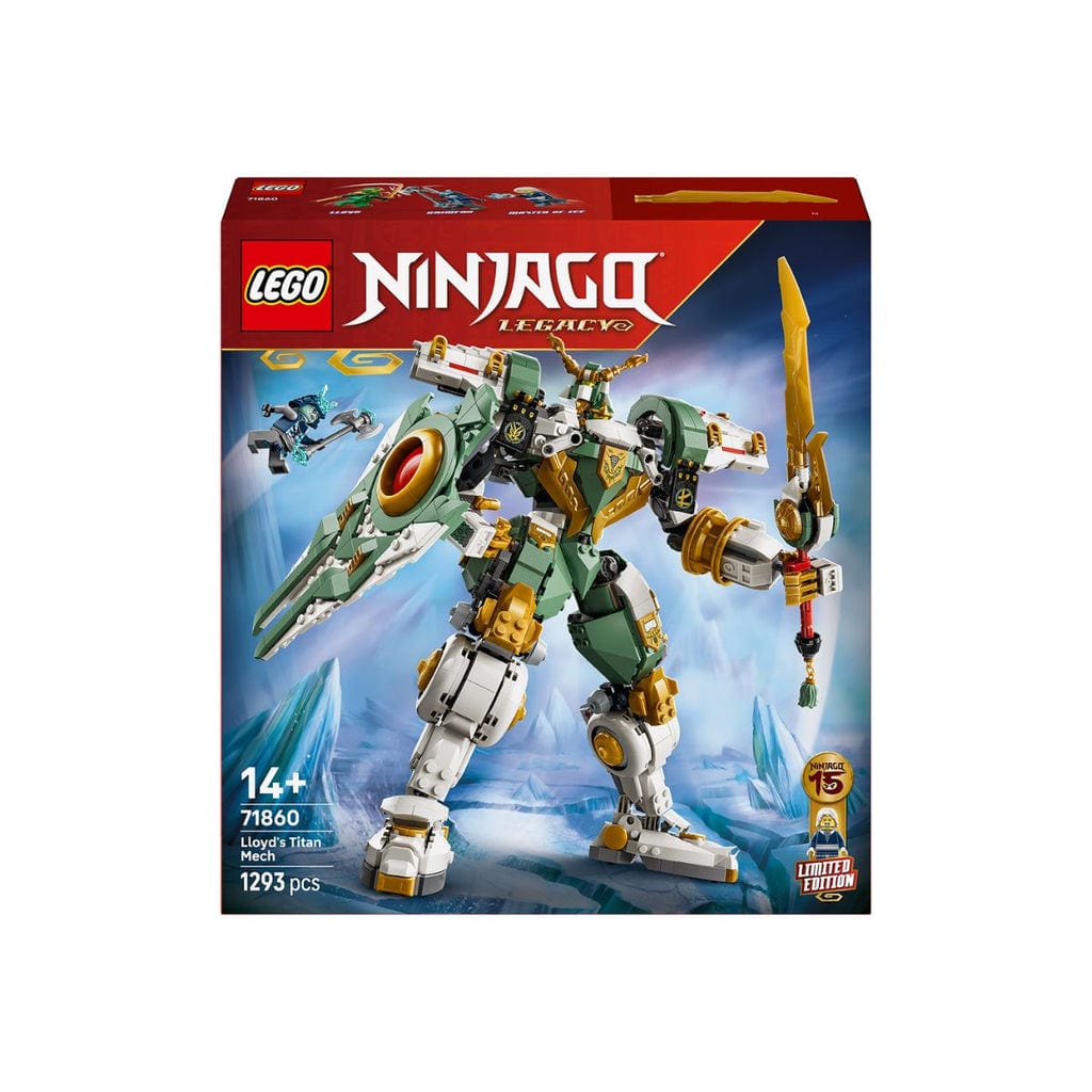 樂高與益智玩具:  勞埃德的泰坦戰甲：LEGO NINJAGO 15週年紀念 71860 (1293個細節) 