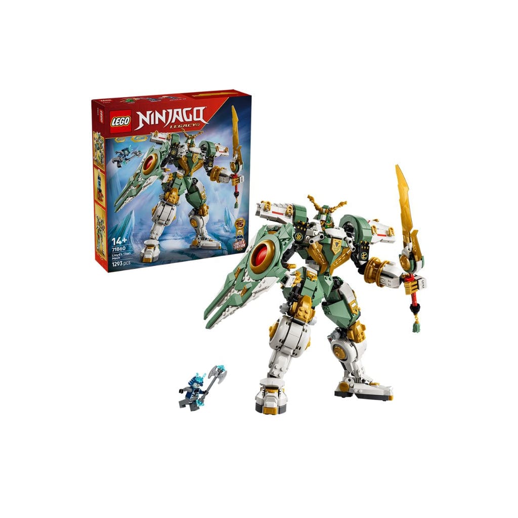 樂高與益智玩具:  勞埃德的泰坦戰甲：LEGO NINJAGO 15週年紀念 71860 (1293個細節) 