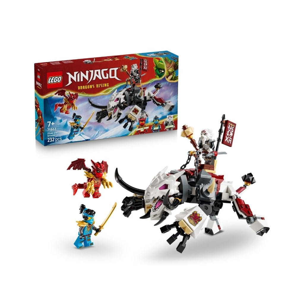 樂高與益智玩具:  Zilvar與格林塔克龍怪獸拼裝玩具 LEGO NINJAGO 71863 (232個零件) 
