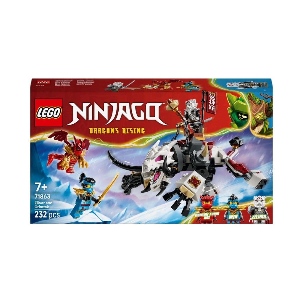 樂高與益智玩具:  Zilvar與格林塔克龍怪獸拼裝玩具 LEGO NINJAGO 71863 (232個零件) 