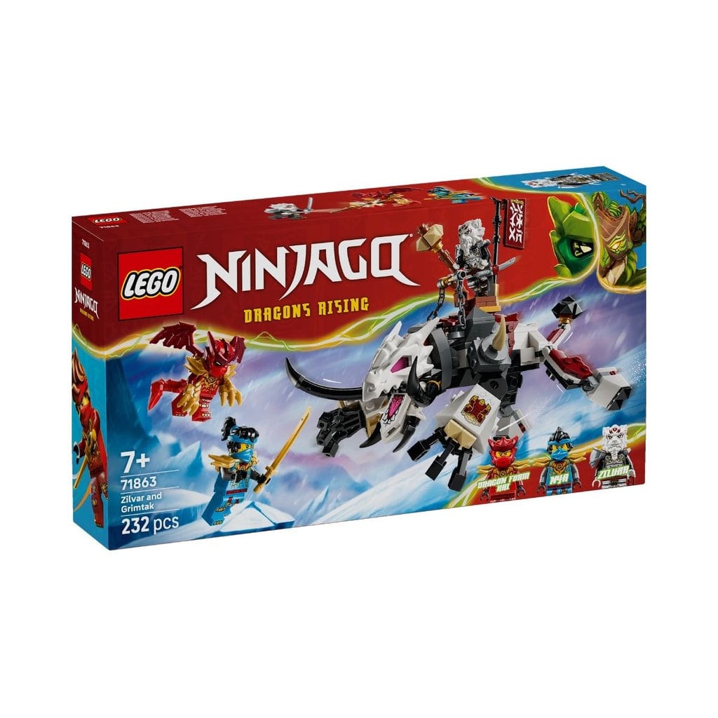  Đồ Chơi Lắp Ráp Zilvar Và Quái thú Rồng Grimtak LEGO NINJAGO 71863 (232 chi tiết) 
