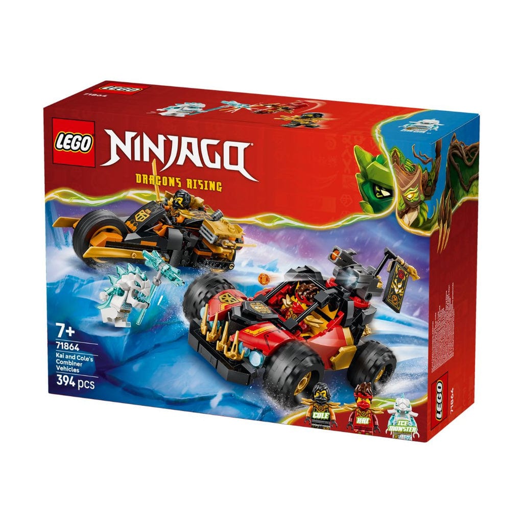  Đồ Chơi Lắp Ráp Bộ Đôi Siêu Xe Chiến Đấu Của Kai Và Cole LEGO NINJAGO 71864 (394 chi tiết) 